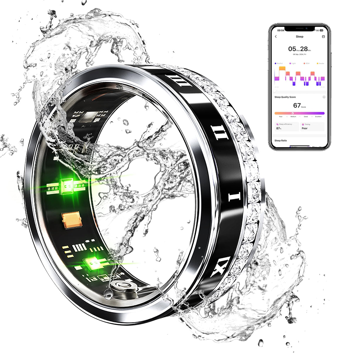AuraPulse Smart Ring - Size 9 & 13