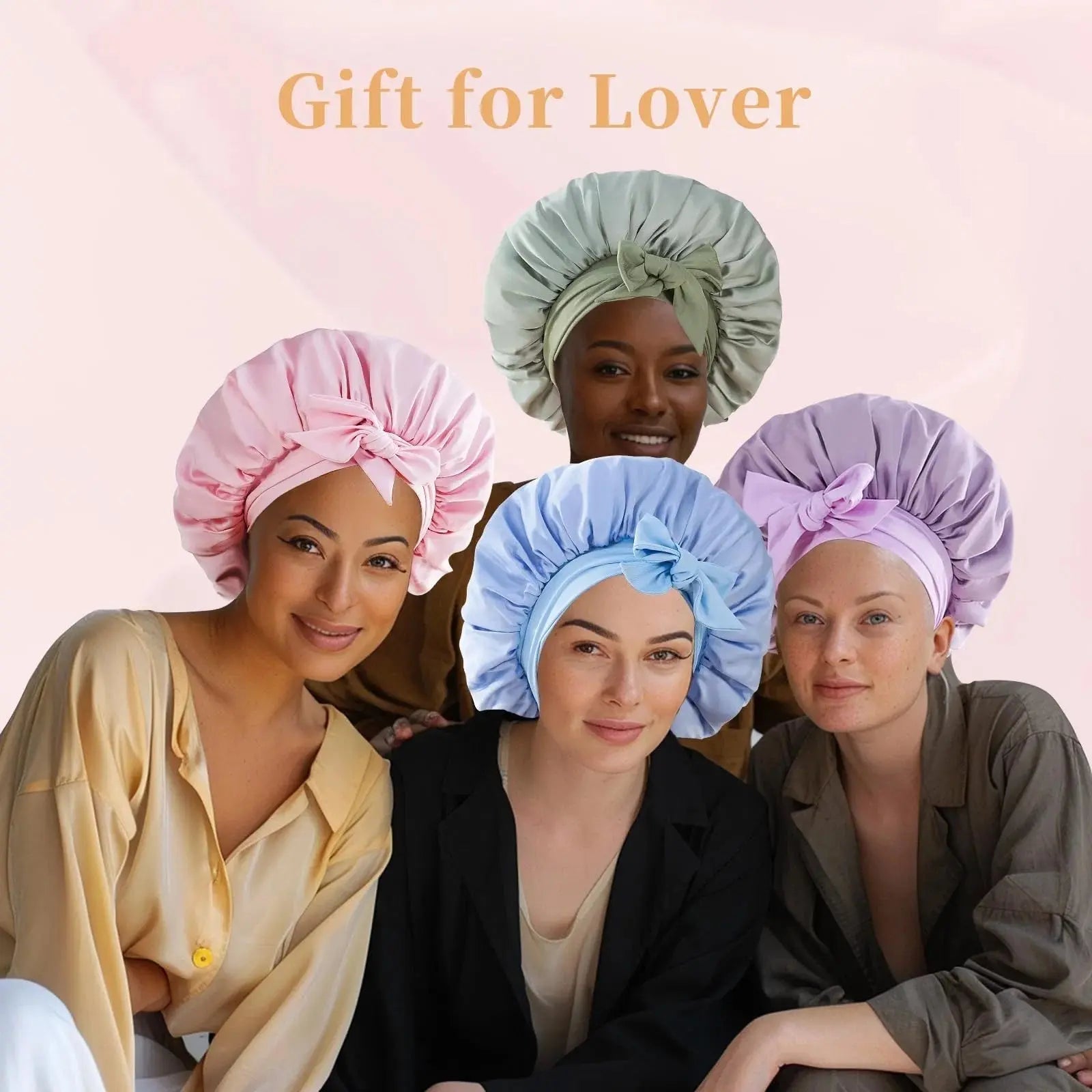 Premium Dual-Layer Hair Wrap with Adjustable Tie Band Anakha H. Nyx