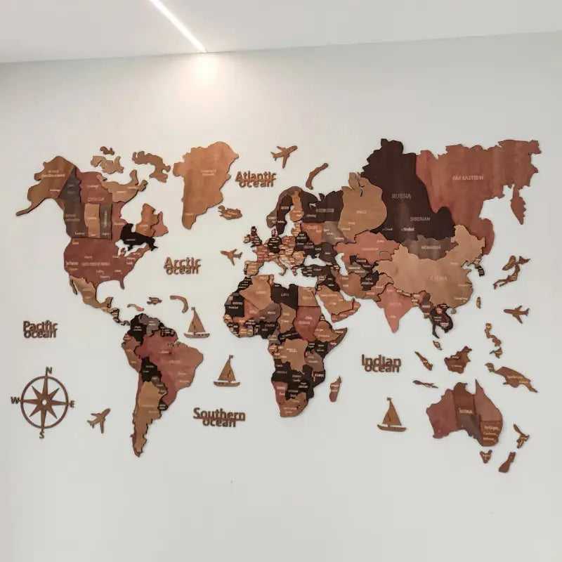 3D World Map Size 250X150cm Anakha H. Nyx