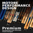 Viking Motore Rosewood Low‑Deflection Cue with Everest Tip