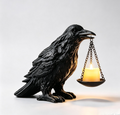 Neliangia Black Crow Tealight Candle Holder Statue