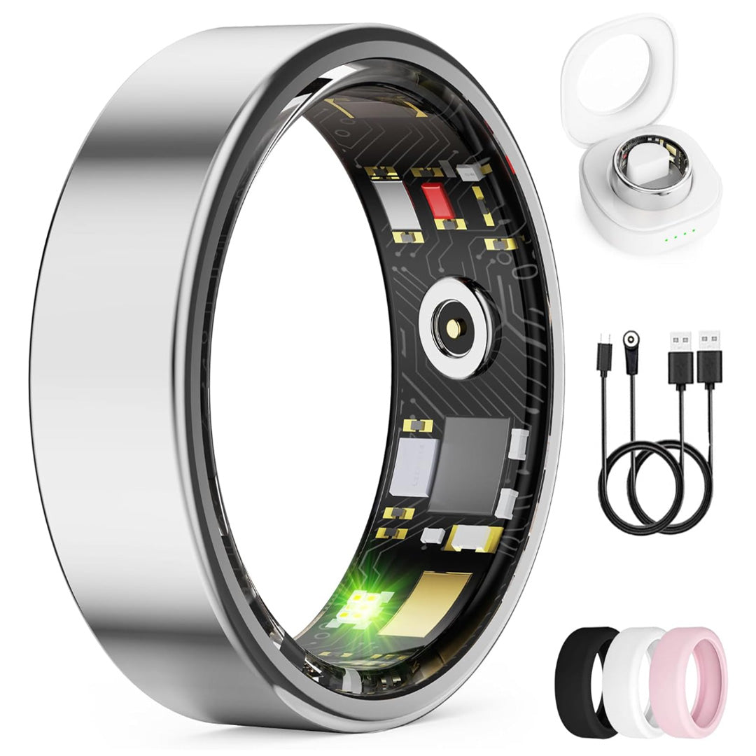 UniJethro Smart Ring – Heart Rate, Sleep & Blood Oxygen Monitor | IP68 Waterproof, No Subscription
