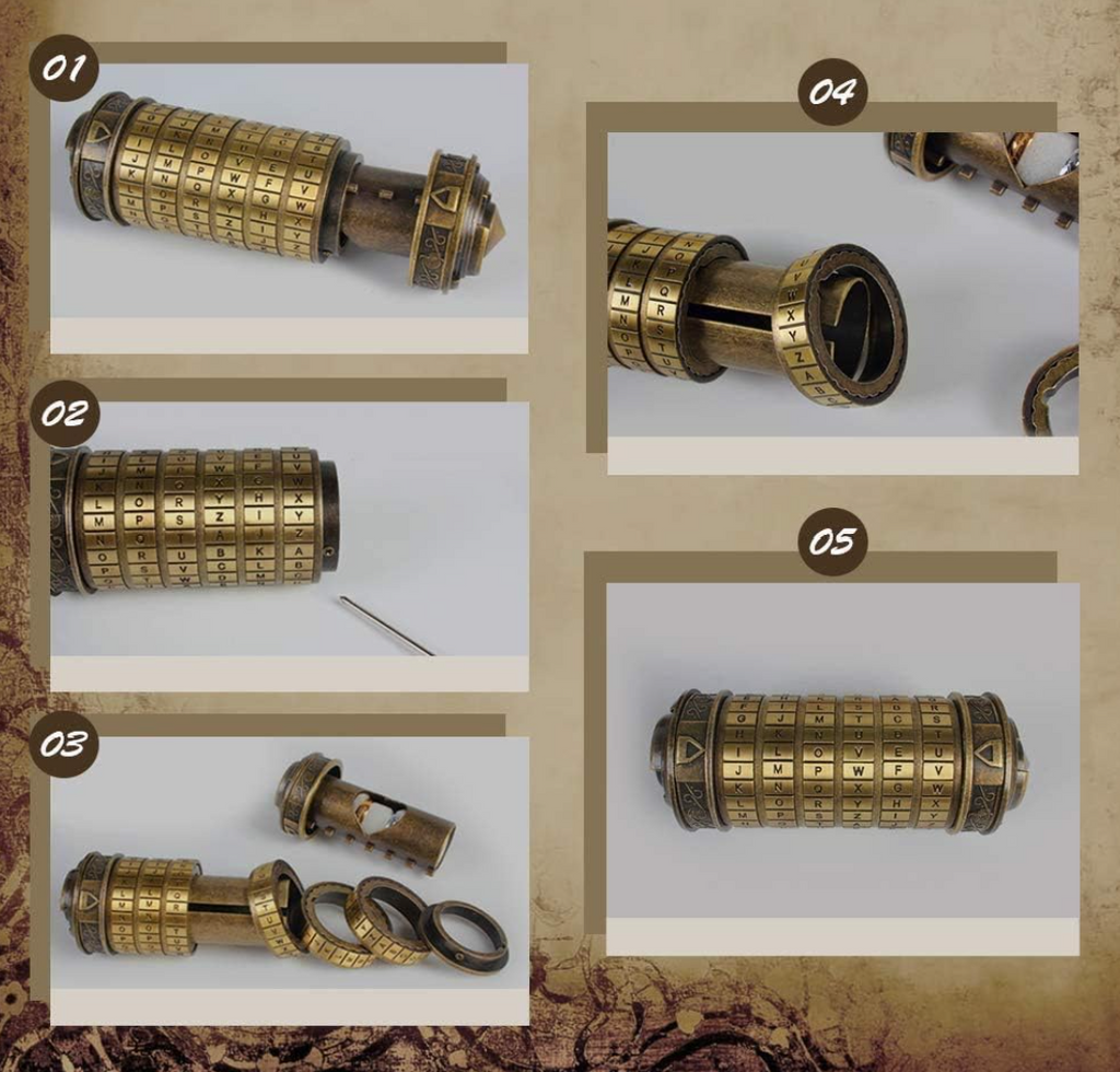 Cryptex Da Vinci Code Mini Cryptex Lock Puzzle Box