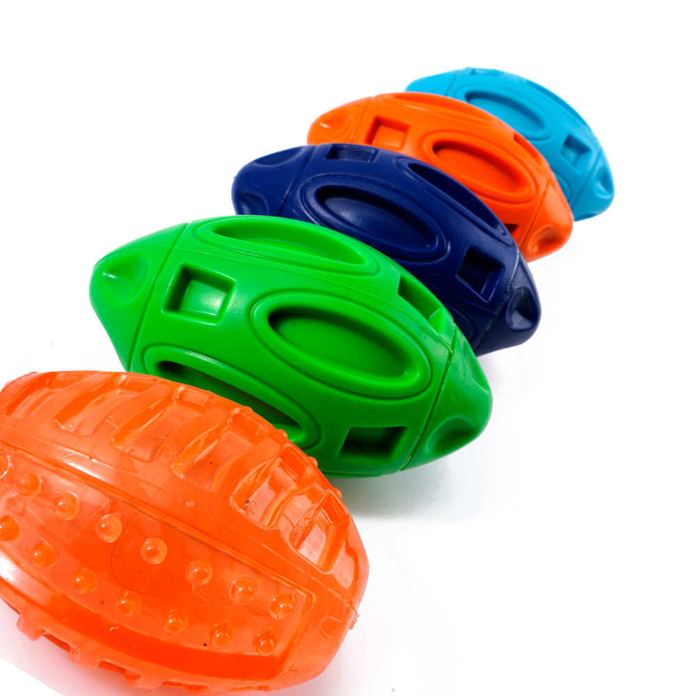 Command the Field: The Gridiron Squeaker Premium Natural Latex Rugby Toy