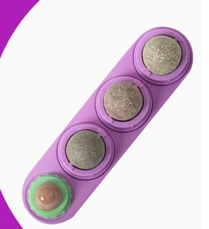 Total Feline Euphoria: The 4-Pack Rotational Catnip & Silvervine Wall Ball Set