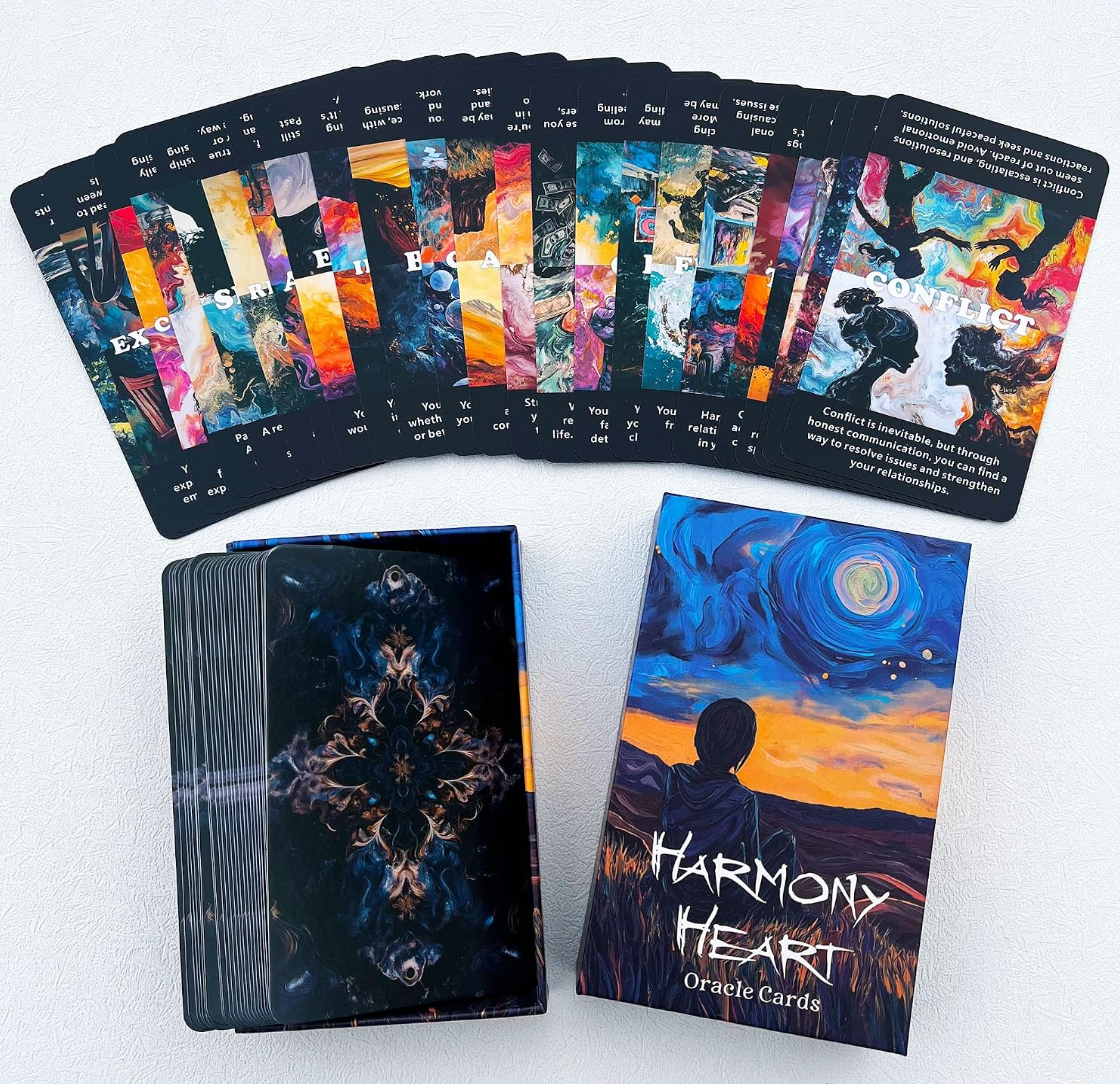 DPEHAKMK Harmony Heart Life Situations Oracle Cards