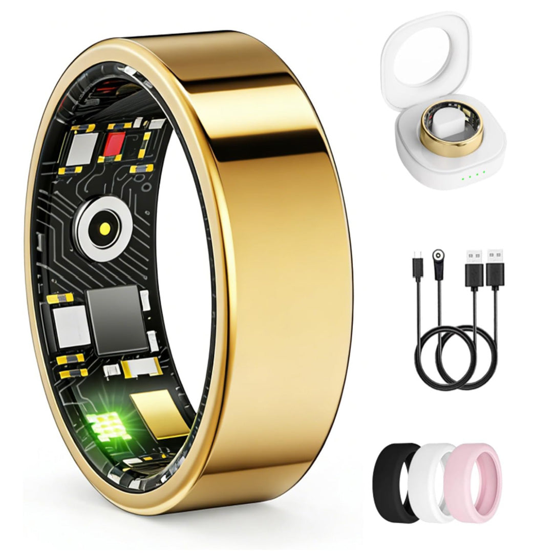 UniJethro Smart Ring – Heart Rate, Sleep & Blood Oxygen Monitor | IP68 Waterproof, No Subscription