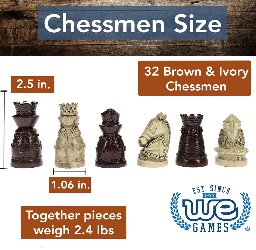 WE Games Medieval Themed Chess Set