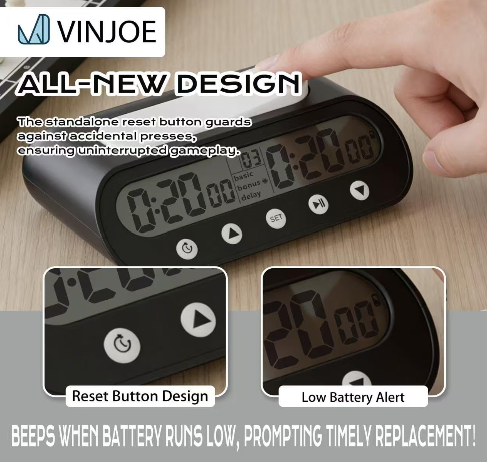 VINJOE Professional Digital Chess Clock