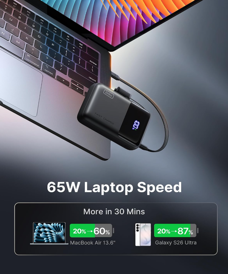 INIU 65W Laptop Power Bank 20000mAh