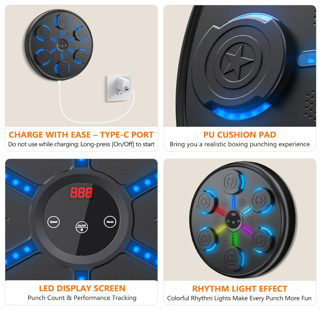 RhythmStrike Pro Smart Music Boxing Machine