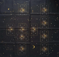 STAR PRINTED BLACK TAROT CLOTH