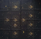 STAR PRINTED BLACK TAROT CLOTH