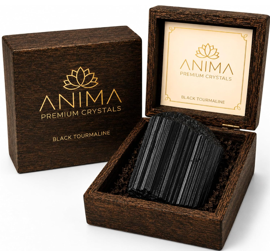 Anima® Large Raw Brazilian Black Tourmaline Crystal