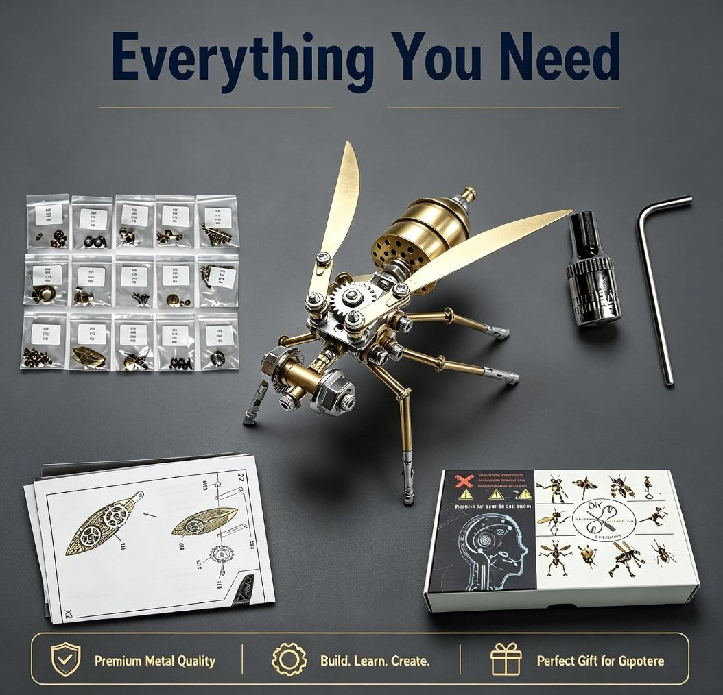 Lovewenying Steampunk Vespa 3D Metal Puzzle