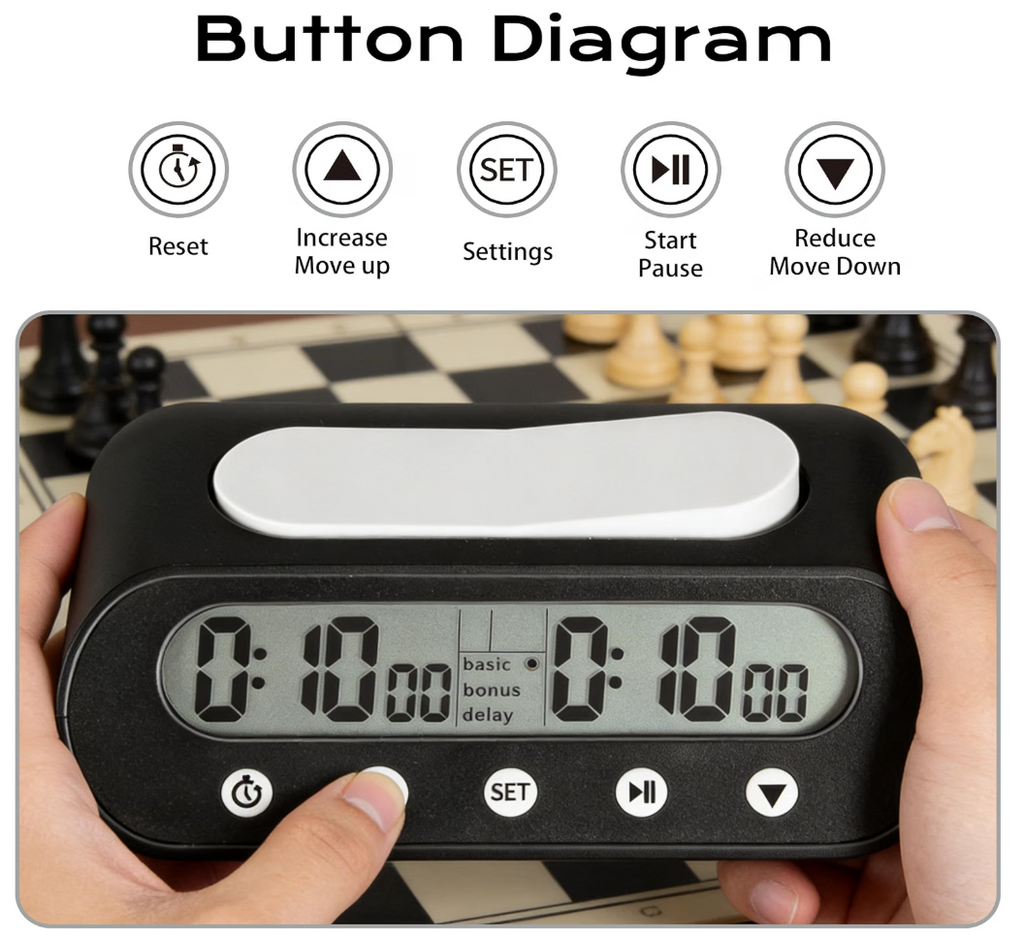 VINJOE Professional Digital Chess Clock