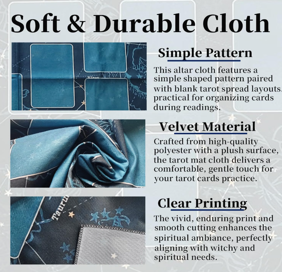 Blue Tarot Mat & Altar Cloth