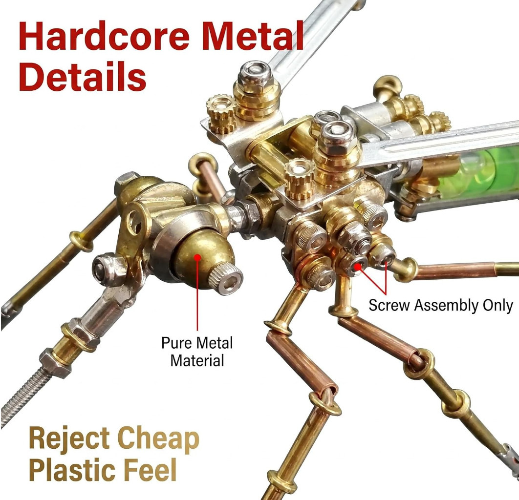 Lovewenying Steampunk Mosquito 3D Metal Model Kit